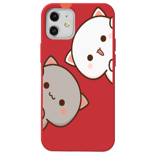 Apple iPhone 12 We are here Red Colored Silicone TPU Θήκη