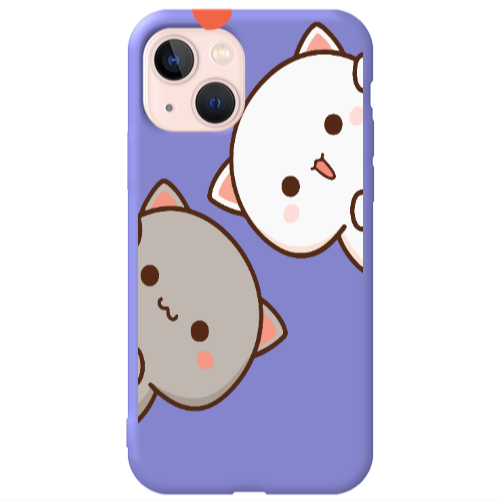 Apple iPhone 13 We are here Purple Colored Silicone TPU Θήκη