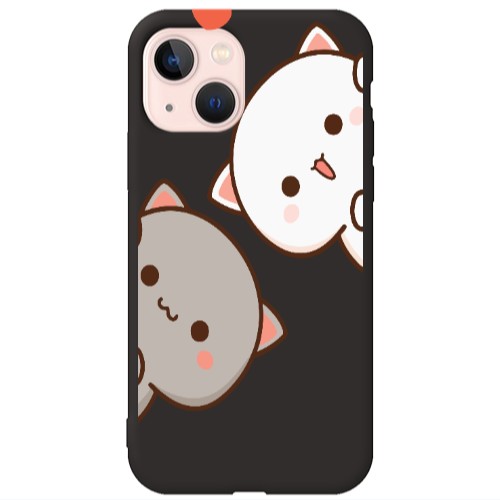 Apple iPhone 13 We are here Black Colored Silicone TPU Θήκη