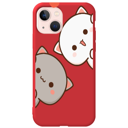 Apple iPhone 13 We are here Red Colored Silicone TPU Θήκη