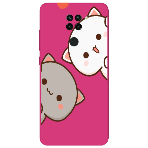 Xiaomi Redmi Note 9 We are here Fuchsia Colored Silicone TPU Θήκη