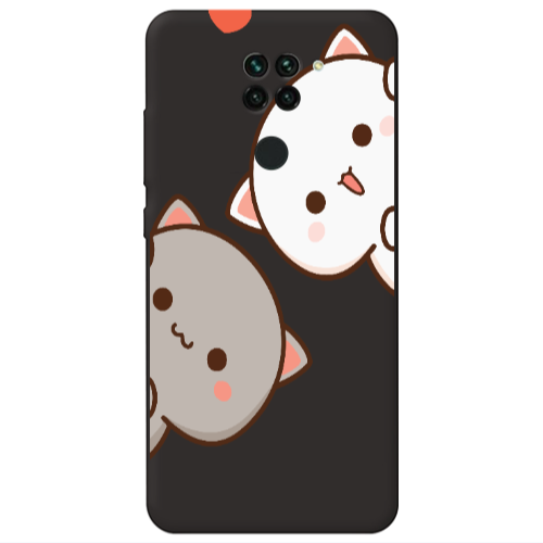 Xiaomi Redmi Note 9 We are here Black Colored Silicone TPU Θήκη