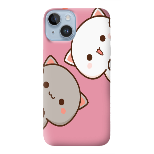Apple iPhone 14  We are here Pink Colored Silicone TPU Θήκη