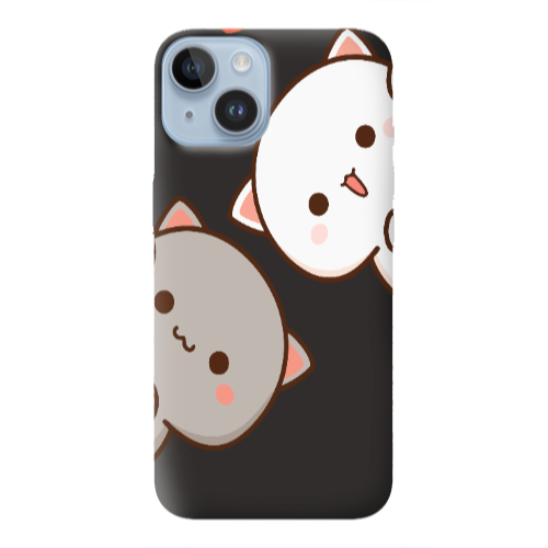 Apple iPhone 14  We are here Black Colored Silicone TPU Θήκη