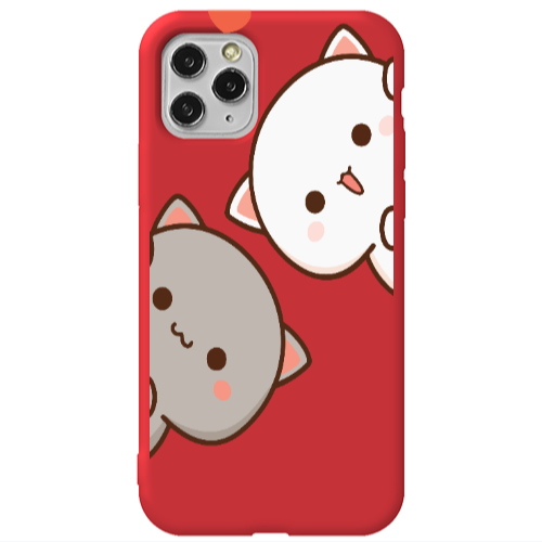 Apple iPhone 11 Pro Max We are here Red Colored Silicone TPU Θήκη
