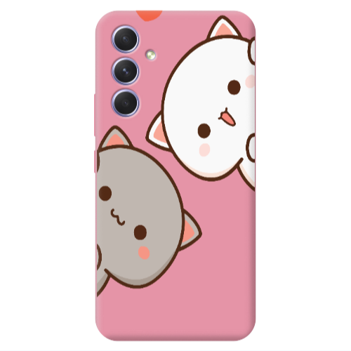 Samsung A54 We are here Pink Colored Silicone TPU Θήκη