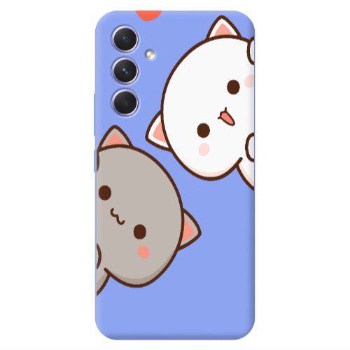 Samsung A54 We are here Light Purple Colored Silicone TPU Θήκη