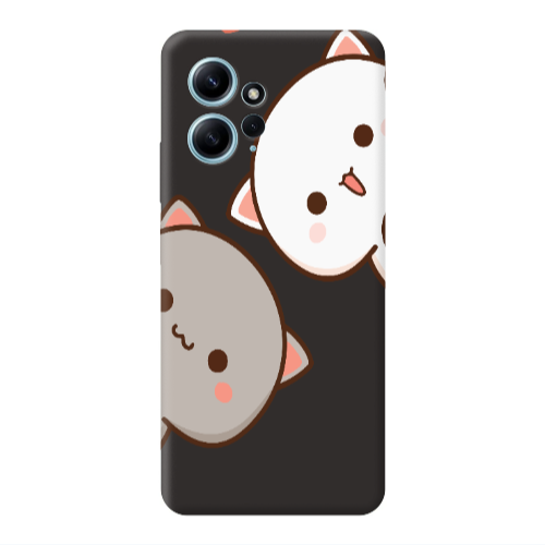 Xiaomi Redmi Note 12 4G We are here Black Colored Silicone TPU Θήκη