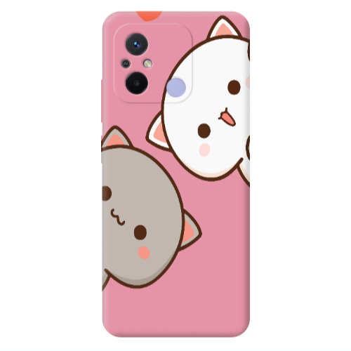 Xiaomi Redmi 12C We are here Pink Colored Silicone TPU Θήκη