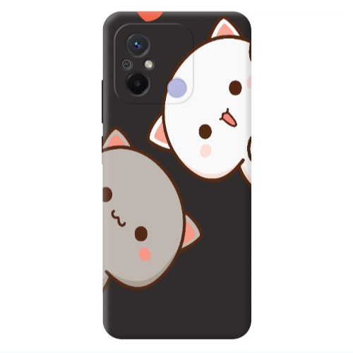 Xiaomi Redmi 12C We are here Black Colored Silicone TPU Θήκη