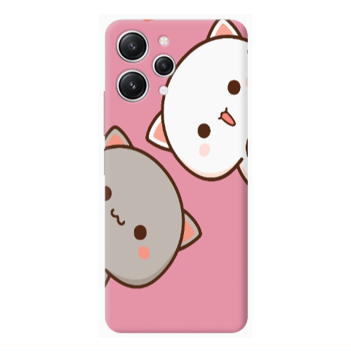 Xiaomi Redmi 12 We are here Pink Colored Silicone TPU Θήκη