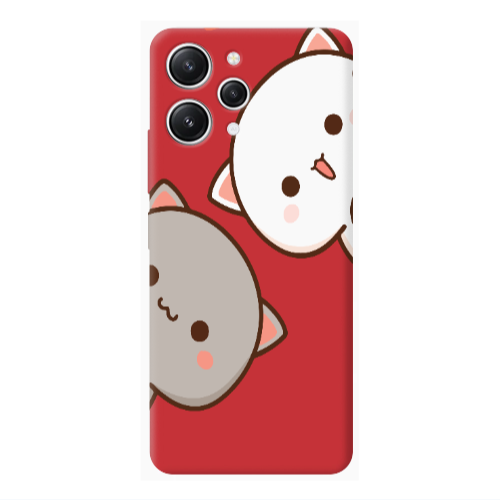 Xiaomi Redmi 12 We are here Red Colored Silicone TPU Θήκη