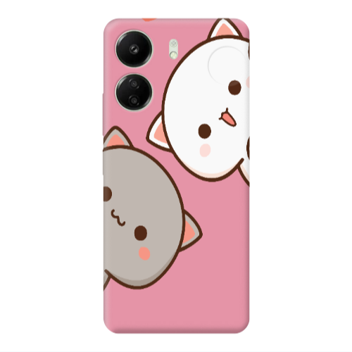 Xiaomi Redmi 13C We are here Pink Colored Silicone TPU Θήκη