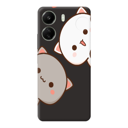 Xiaomi Redmi 13C We are here Black Colored Silicone TPU Θήκη