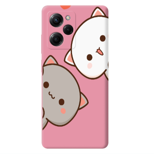 Xiaomi Poco X5 Pro We are here Pink Colored Silicone TPU Θήκη