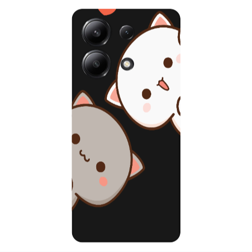 Xiaomi Redmi Note 13 4G We are here Black Colored Silicone TPU Θήκη