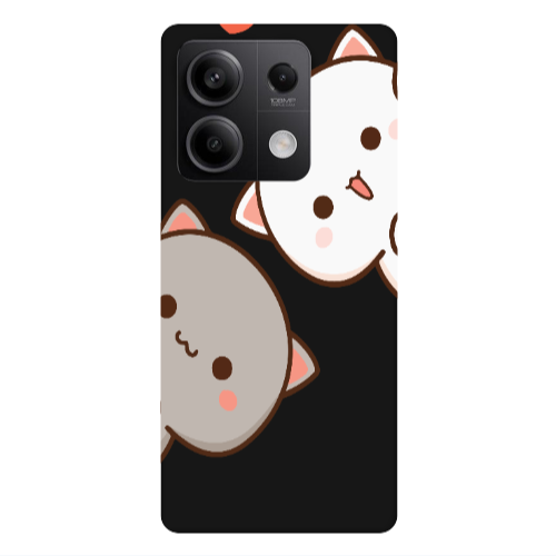 Xiaomi Redmi Note 13Pro 5G We are here Black Colored Silicone TPU Θήκη