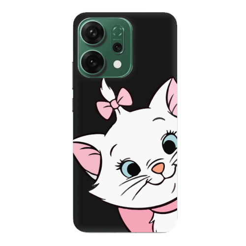 Oppo RENO 14 I am here Black Colored Silicone TPU Θήκη