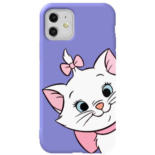 Apple iPhone 11  I am here Purple Colored Silicone TPU Θήκη