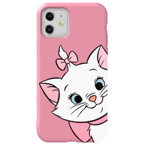 Apple iPhone 11  I am here Pink Colored Silicone TPU Θήκη
