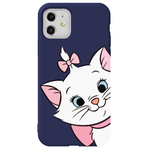 Apple iPhone 11  I am here Dark blue Colored Silicone TPU Θήκη