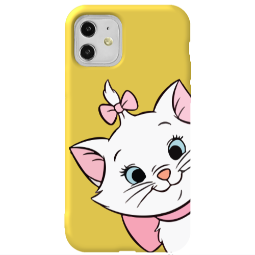 Apple iPhone 11  I am here Yellow Colored Silicone TPU Θήκη