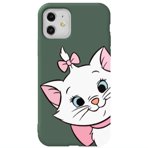 Apple iPhone 11  I am here Dark Green Colored Silicone TPU Θήκη