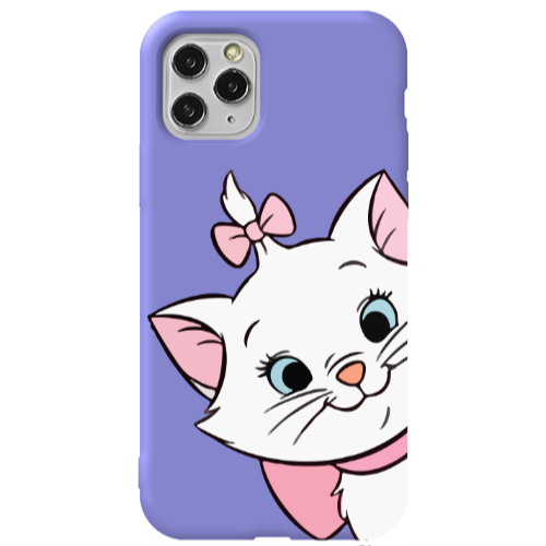 Apple iPhone 11 Pro I am here Purple Colored Silicone TPU Θήκη