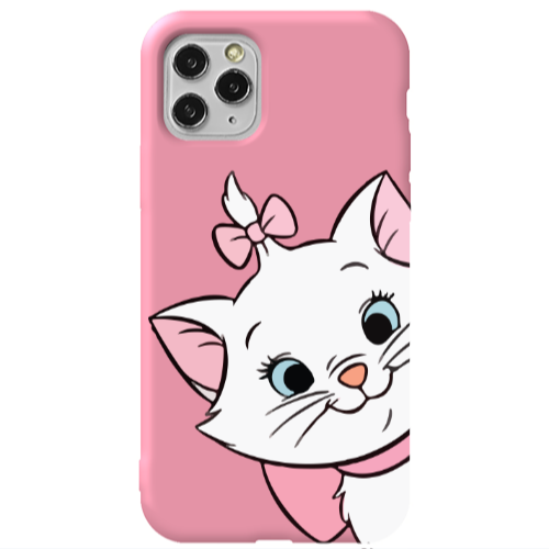 Apple iPhone 11 Pro I am here Pink Colored Silicone TPU Θήκη