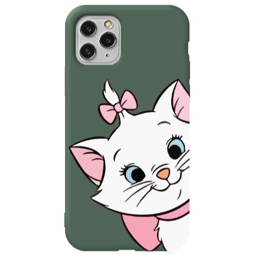 Apple iPhone 11 Pro I am here Dark Green Colored Silicone TPU Θήκη