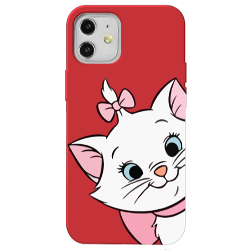 Apple iPhone 12 I am here Red Colored Silicone TPU Θήκη