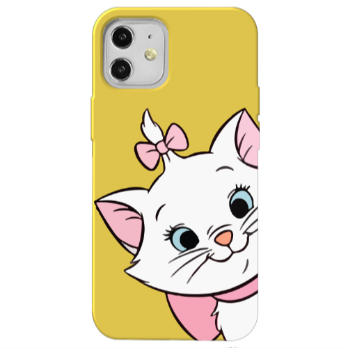 Apple iPhone 12 I am here Yellow Colored Silicone TPU Θήκη
