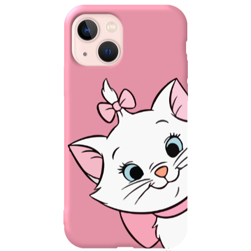 Apple iPhone 13 I am here Pink Colored Silicone TPU Θήκη