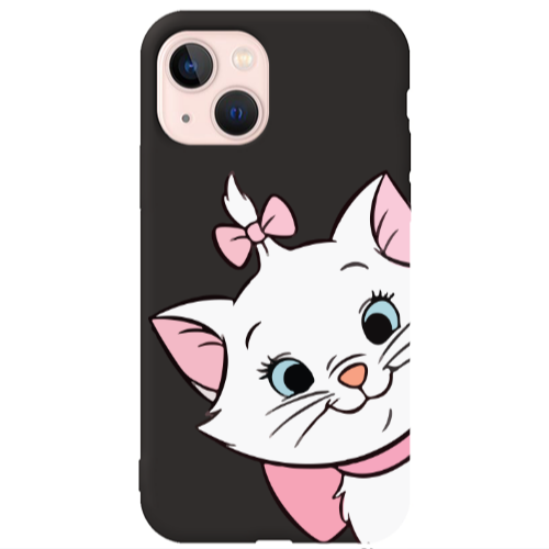 Apple iPhone 13 I am here Black Colored Silicone TPU Θήκη