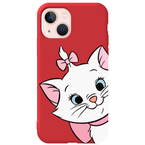 Apple iPhone 13 I am here Red Colored Silicone TPU Θήκη