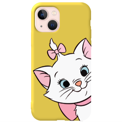 Apple iPhone 13 I am here Yellow Colored Silicone TPU Θήκη