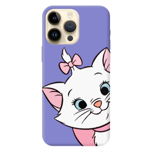 Apple iPhone 13 Pro Max I am here Purple Colored Silicone TPU Θήκη