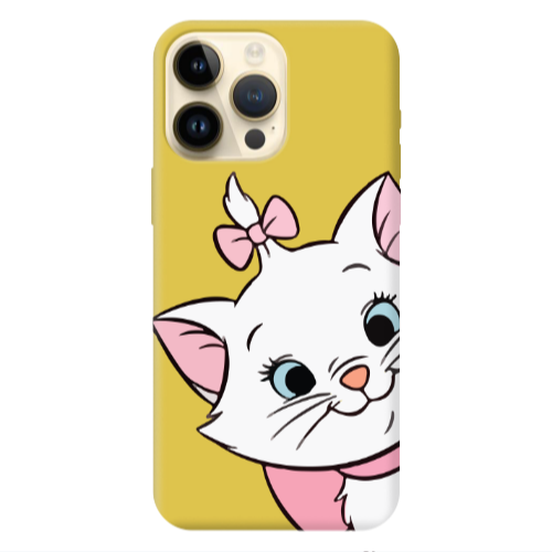 Apple iPhone 13 Pro Max I am here Yellow Colored Silicone TPU Θήκη