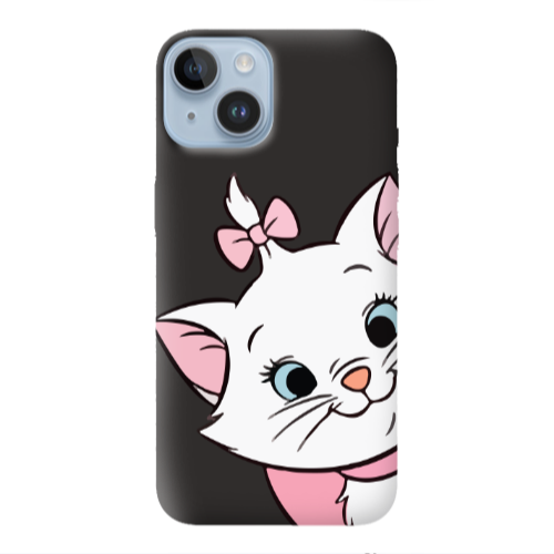 Apple iPhone 14  I am here Black Colored Silicone TPU Θήκη