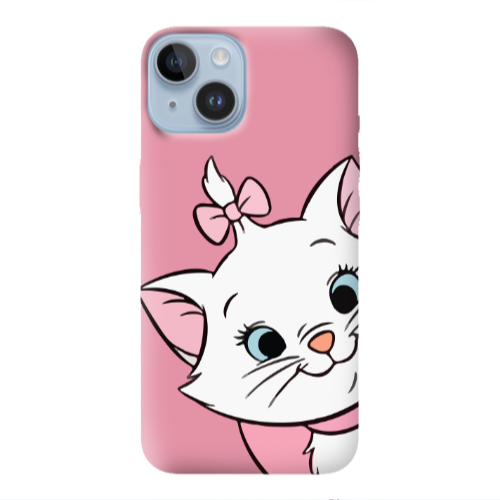 Apple iPhone 14 Plus I am here Pink Colored Silicone TPU Θήκη