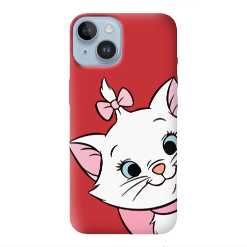 Apple iPhone 14 Plus I am here Red Colored Silicone TPU Θήκη