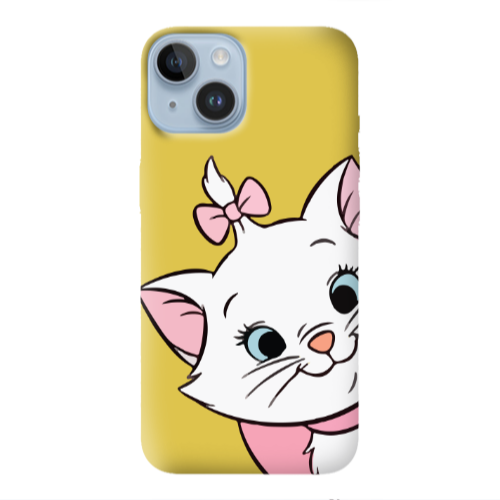 Apple iPhone 14 Plus I am here Yellow Colored Silicone TPU Θήκη