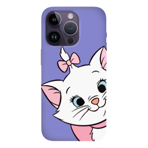Apple iPhone 14 Pro  I am here Purple Colored Silicone TPU Θήκη