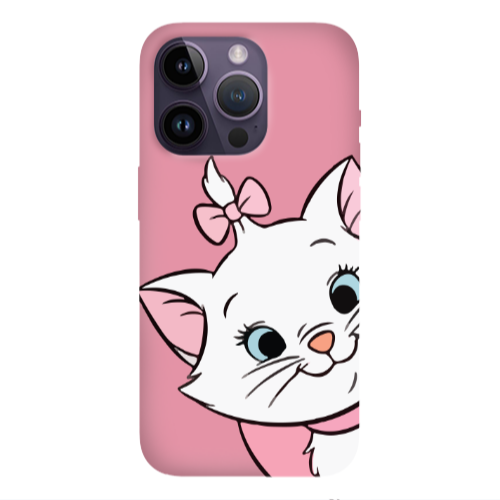 Apple iPhone 14 Pro  I am here Pink Colored Silicone TPU Θήκη