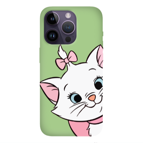 Apple iPhone 14 Pro Max I am here Light Green Colored Silicone TPU Θήκη