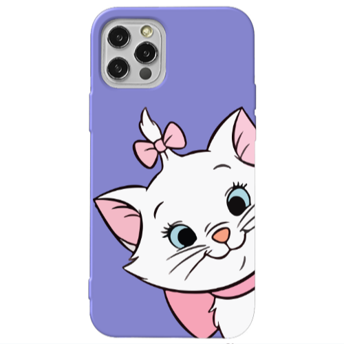 Apple iPhone 13 Pro I am here Purple Colored Silicone TPU Θήκη
