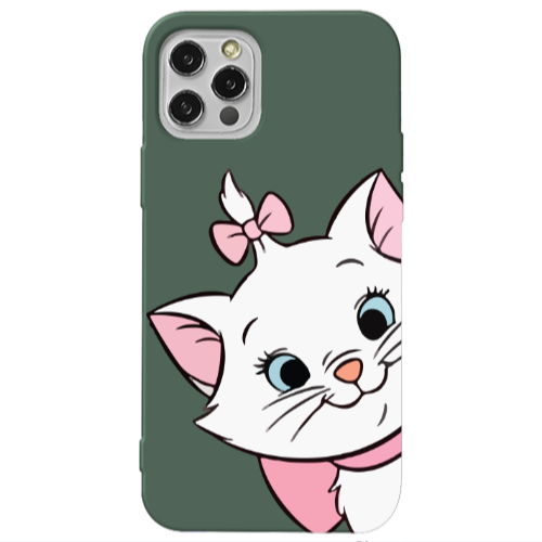Apple iPhone 13 Pro I am here Dark Green Colored Silicone TPU Θήκη