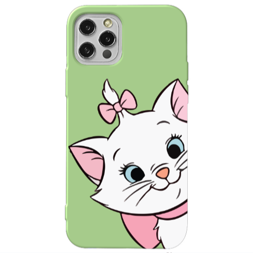 Apple iPhone 12 Pro I am here Light Green Colored Silicone TPU Θήκη