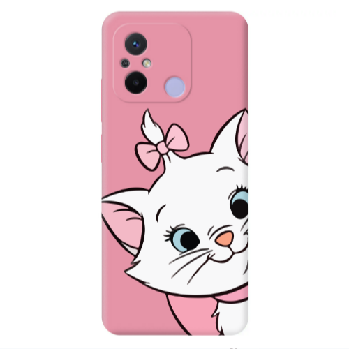 Xiaomi Redmi 12C I am here Pink Colored Silicone TPU Θήκη