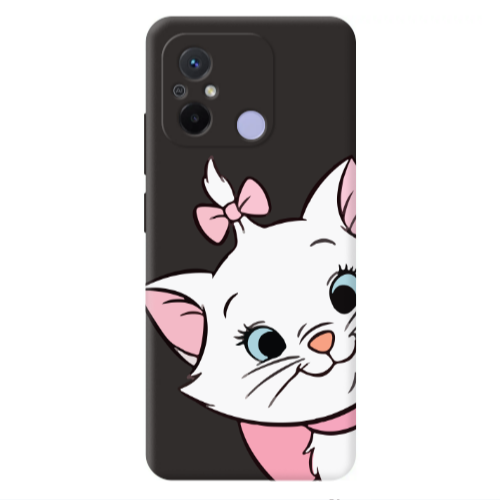 Xiaomi Redmi 12C I am here Black Colored Silicone TPU Θήκη